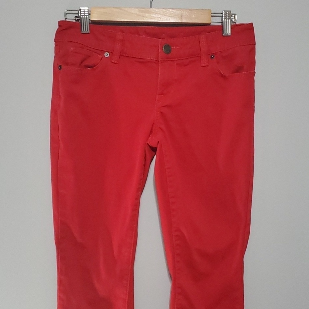 The Limited 678 Red Denim jean Legging jeans Size 4 Low Rise Skinny Vintage Y2k - Picture 3 of 15
